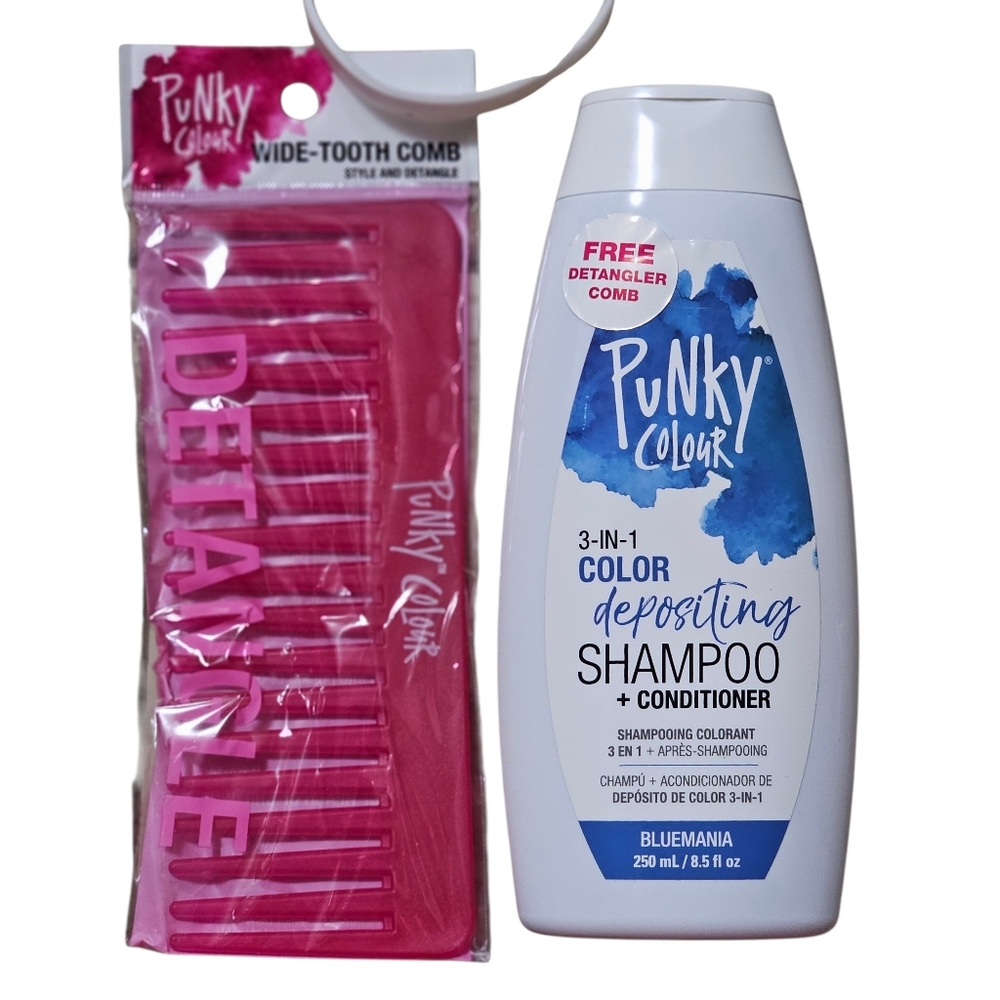 Punky Colour 3 In 1 Color Depositing Shampoo And Conditioner Bluemania 8.5 fl oz